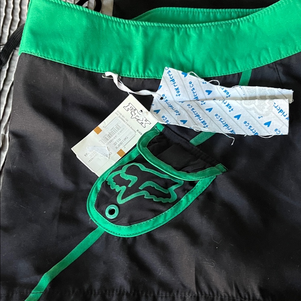 Fox Black and Green Athletic Shorts